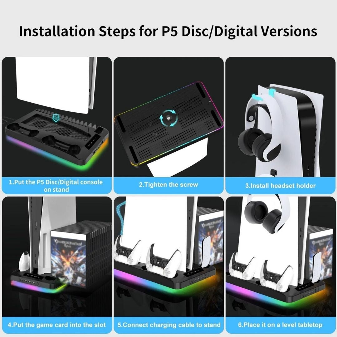 GamerThrive PS5 Slim Charging & Storage Stand