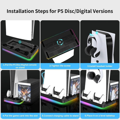 GamerThrive PS5 Slim Charging & Storage Stand