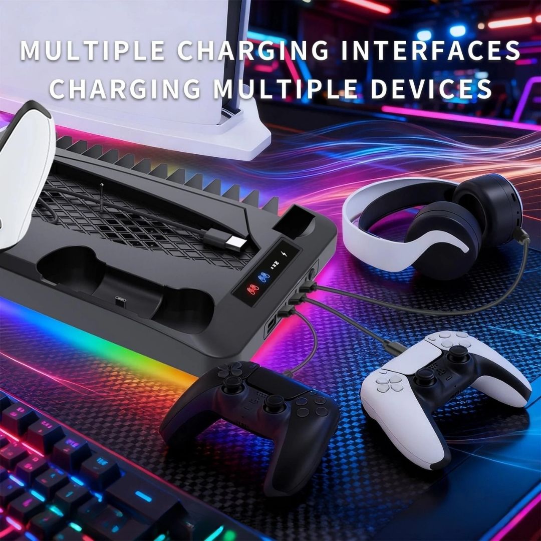 GamerThrive PS5 Slim Charging & Storage Stand